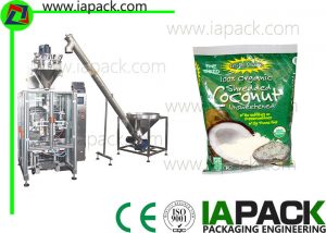 Automatické práškové baliace stroje Auger plnivo pre kokosový prášok