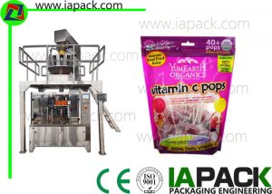 Candy Premade Pouch Baliace stroje Rotačné predtvarované výplne Tesnenie Bagging