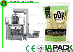 Popcorn Premade Pouch Plniaci tesniaci stroj s viacnásobnou hlavičkou